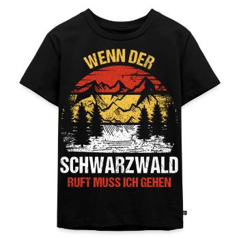 Schwarzwald Schwarzwälder Geschenk - Kinder Premium Bio T-Shirt - Schwarz - Vorne - Mikhail (115cm)