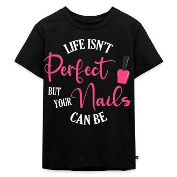 Nail Polish Pedicurist Manicurist for nail artists - Kids Premium Organic T-Shirt - black - Front - Mikhail (115cm)