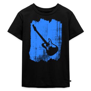 guitar - Kids Premium Organic T-Shirt - black - Front - Mikhail (115cm)
