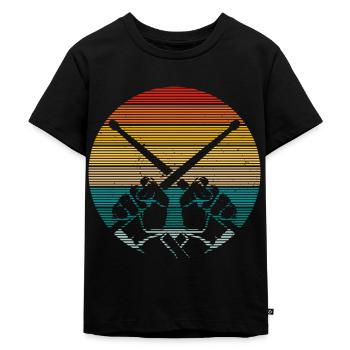 Batteur de batterie - T-shirt Premium bio Enfant - noir - Devant - Mikhail (115cm)