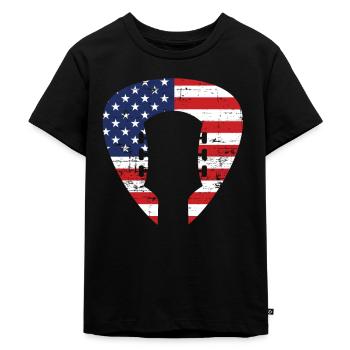 guitar - Kids Premium Organic T-Shirt - black - Front - Mikhail (115cm)