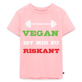 Bodybuilder Krafttraining Gym Fitness Massephase - Kinder Premium Bio T-Shirt - Rosa - Vorne - AI Model Kid Female (0cm)