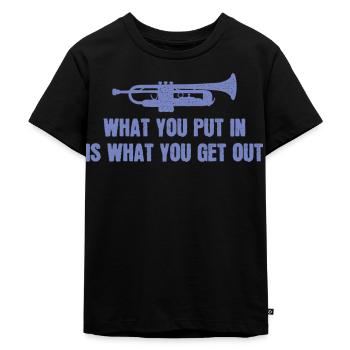 Trompette Trompette Instrument à Vent Tuba Jazz Marche - T-shirt Premium bio Enfant - noir - Devant - Mikhail (115cm)