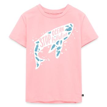 Stop Ocean Pollution Awareness Whale - Kids Premium Organic T-Shirt - rose - Front - AI Model Kid Female (0cm)
