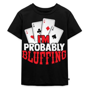 poker - Kids Premium Organic T-Shirt - black - Front - Mikhail (115cm)