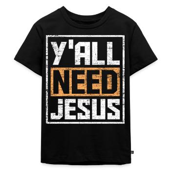 Jesus - Ekologisk premium-T-shirt barn - svart - Fram - Mikhail (115cm)