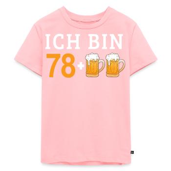 80. Geburtstag - Kinder Premium Bio T-Shirt - Rosa - Vorne - AI Model Kid Female (0cm)