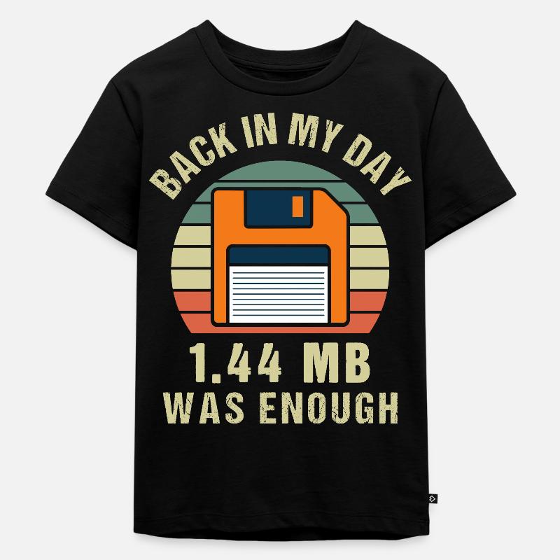 Programmer Floppy Disk Retro Gift - Kids Premium Organic T-Shirt - black