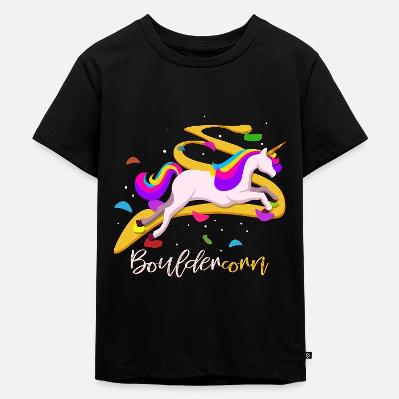 Licorne de bloc - T-shirt Premium bio Enfant - noir
