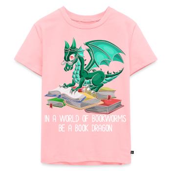 Drachen - Kinder Premium Bio T-Shirt - Rosa - Vorne - AI Model Kid Female (0cm)