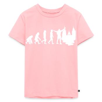 Santiago Pilgrim Evolution - Kids Premium Organic T-Shirt - rose - Front - AI Model Kid Female (0cm)