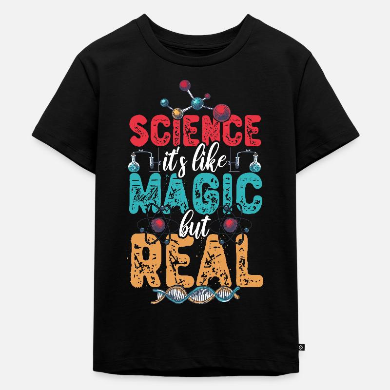 Science It Is Like Magic But Real Nerd Computer - Kinder Premium Bio T-Shirt - Schwarz