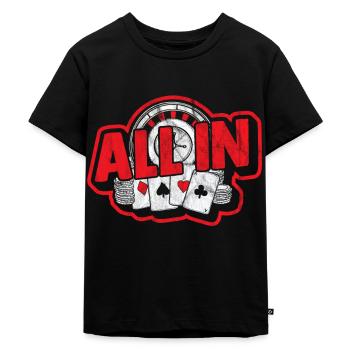 poker - Kids Premium Organic T-Shirt - black - Front - Mikhail (115cm)