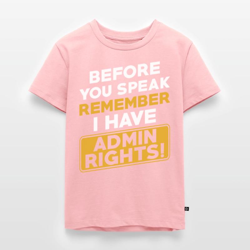 Administrator Computer Scientist Programmer Admin Kids Premium Organic T-Shirt