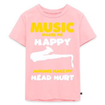 Saxophone Jazz Band Joueur de saxophone Drôle - T-shirt Premium bio Enfant - rose - Devant - AI Model Kid Female (0cm)