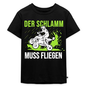Quad Design für einen Quad-Fahrer - Kinder Premium Bio T-Shirt - Schwarz - Vorne - Mikhail (115cm)