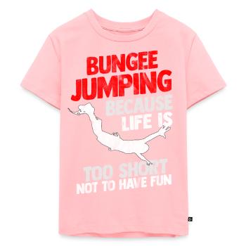 Bungee jumping - Kids Premium Organic T-Shirt - rose - Front - AI Model Kid Female (0cm)