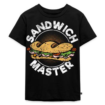 Sandwich Maker Sandwiches - Kinder Premium Bio T-Shirt - Schwarz - Vorne - Mikhail (115cm)