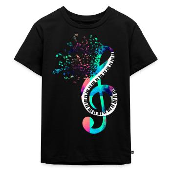 piano - T-shirt Premium bio Enfant - noir - Devant - Mikhail (115cm)