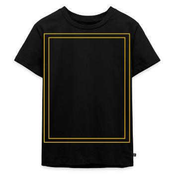 Frame / Abstract / Line / Pattern / Trend / Yellow - Kids Premium Organic T-Shirt - black - Front - Mikhail (115cm)