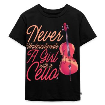 violoncelle - T-shirt Premium bio Enfant - noir - Devant - Mikhail (115cm)