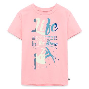 Ski freestyle - T-shirt Premium bio Enfant - rose - Devant - AI Model Kid Female (0cm)