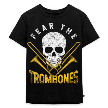 Posaune Orchester - Kinder Premium Bio T-Shirt - Schwarz - Vorne - Mikhail (115cm)