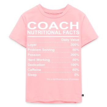Coach Nutritional Facts - Kids Premium Organic T-Shirt - rose - Front - AI Model Kid Female (0cm)