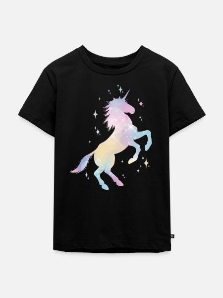 Einhorn - Kinder Premium Bio T-Shirt - Schwarz