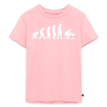 Gamer PC Computer Scientist Evolution Nerd - Kids Premium Organic T-Shirt - rose - Front - AI Model Kid Female (0cm)