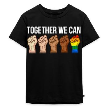 Anti Rassismus Schwarzer Lgbtq Menschenrechte - Kinder Premium Bio T-Shirt - Schwarz - Vorne - Mikhail (115cm)