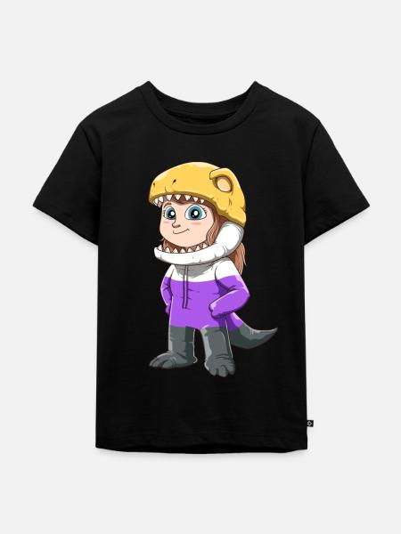 T-Rex Nonbinary und Genderqueer Geschenk - Kinder Premium Bio T-Shirt - Schwarz