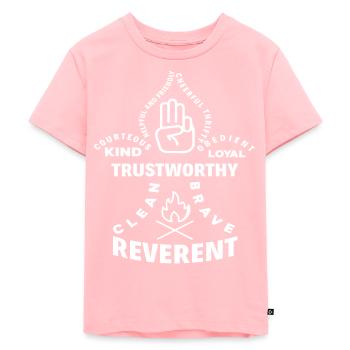 scout - T-shirt Premium bio Enfant - rose - Devant - AI Model Kid Female (0cm)