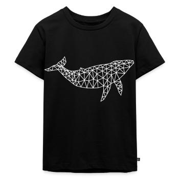 wal polygon - Kinder Premium Bio T-Shirt - Schwarz - Vorne - Mikhail (115cm)