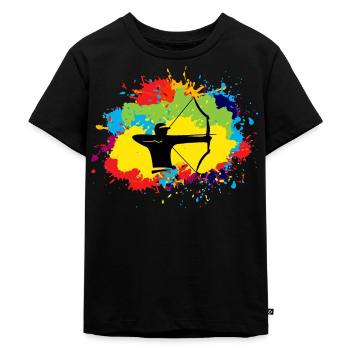 Bogenschießen lustige Sprüche Bogen Pfeil Bogen Bogen Bogen Geschenk - Kinder Premium Bio T-Shirt - Schwarz - Vorne - Mikhail (115cm)