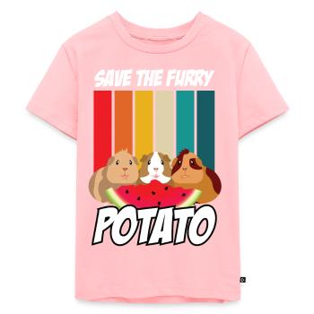 Cadeau pour les propriétaires de cochons d'Inde mignons - T-shirt Premium bio Enfant - rose - Devant - AI Model Kid Female (0cm)