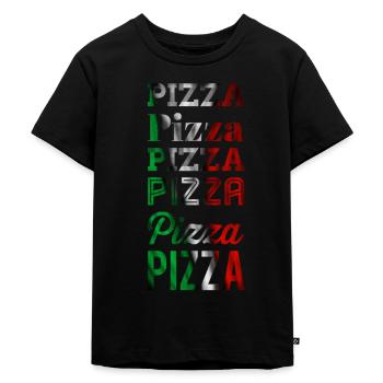 Pizza Retro Vintage Pizza Lover pizzeria Döner - Kinder Premium Bio T-Shirt - Schwarz - Vorne - Mikhail (115cm)