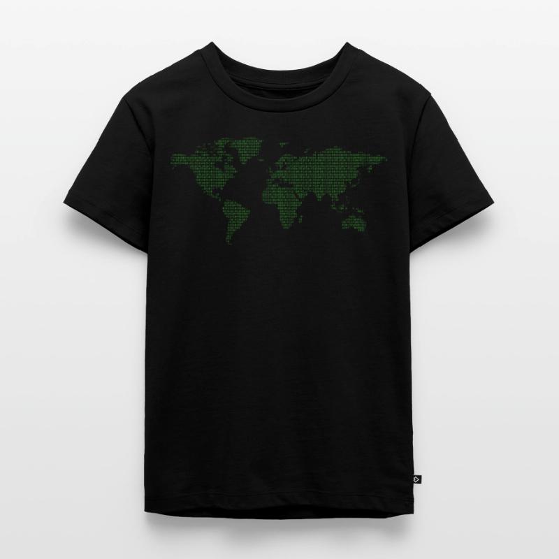 Binary Code Binary World Map World Code Kids Premium Organic T-Shirt