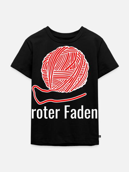 Roter Faden - Kinder Premium Bio T-Shirt - Schwarz