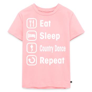danse country - T-shirt Premium bio Enfant - rose - Devant - AI Model Kid Female (0cm)