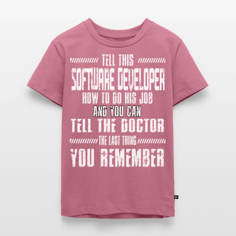 Computer Software Developer Code Programming Kids Premium Organic T-Shirt