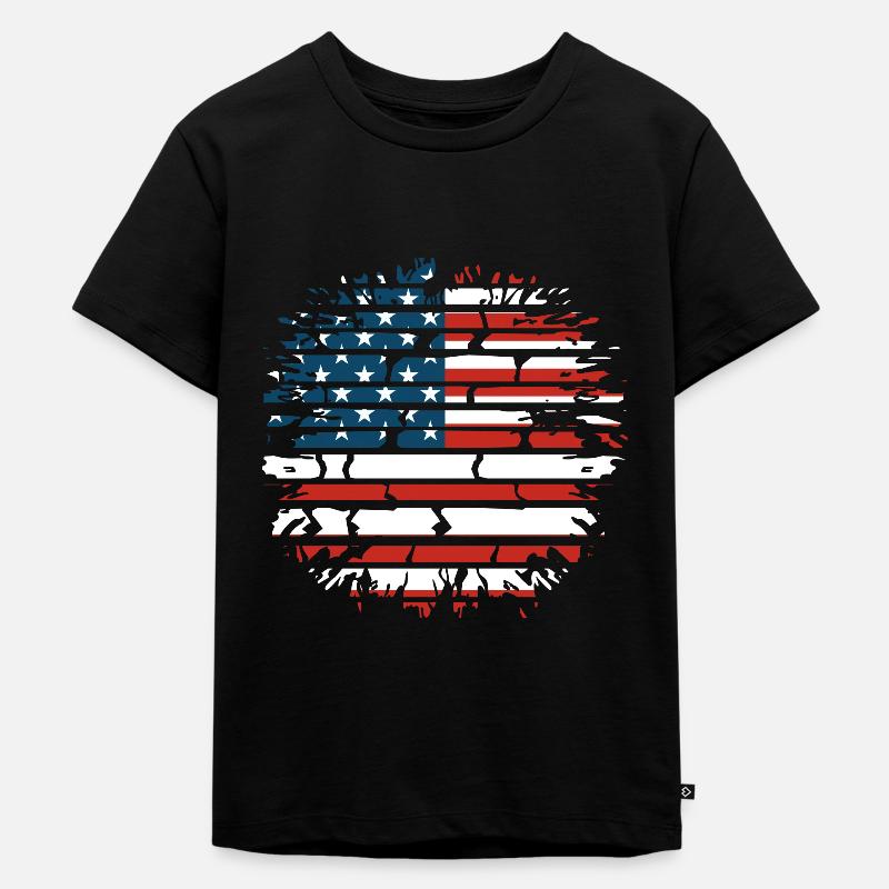 Idée cadeau drôle d'Amérique - T-shirt Premium bio Enfant - noir