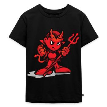 The Little Red Devil - Kids Premium Organic T-Shirt - black - Front - Mikhail (115cm)