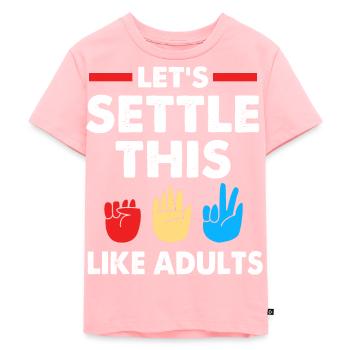 Papier ciseaux en pierre - T-shirt Premium bio Enfant - rose - Devant - AI Model Kid Female (0cm)
