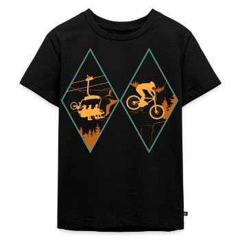 VTT VTT Diamant Trail Downhill - T-shirt Premium bio Enfant - noir - Devant - Mikhail (115cm)