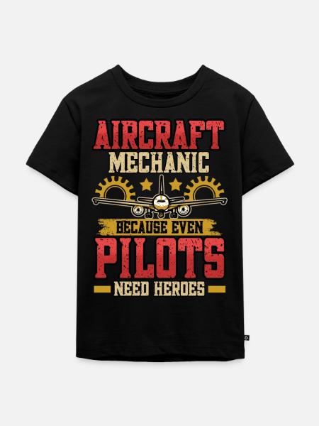 Aircraft Mechanic Aircraft Mechanic Gift - Kids Premium Organic T-Shirt - black