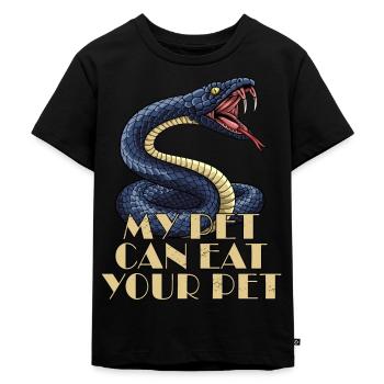 Snakes, Pet, Snake, Lover - Kids Premium Organic T-Shirt - black - Front - Mikhail (115cm)