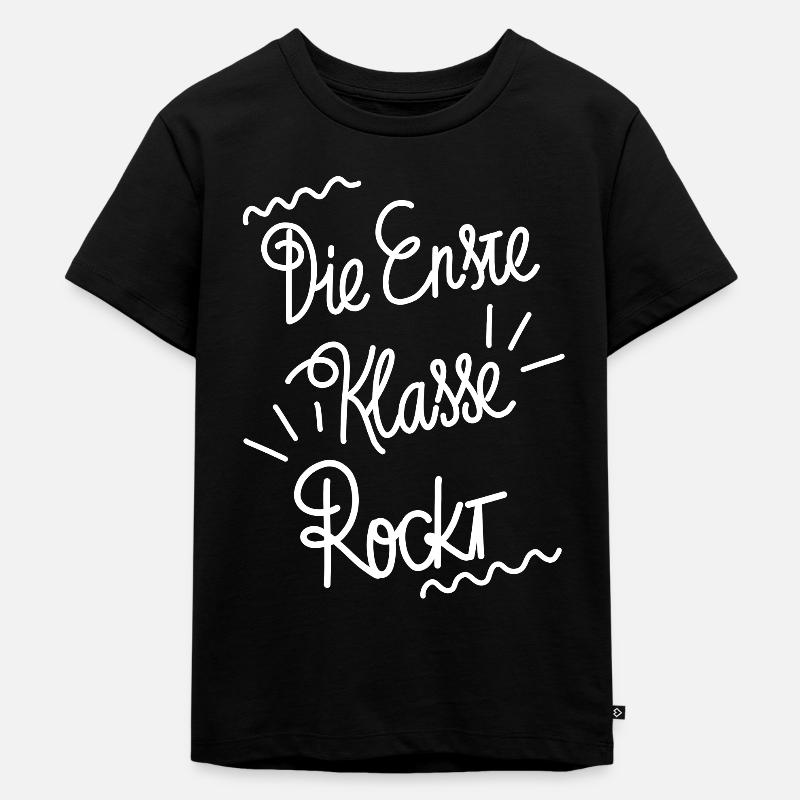 Einschulung erste Klasse - Kinder Premium Bio T-Shirt - Schwarz