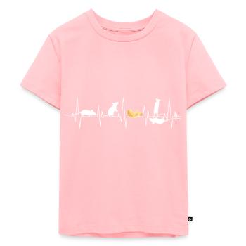 Souris rats souris de maison battement de coeur fromage Animal de compagnie - T-shirt Premium bio Enfant - rose - Devant - AI Model Kid Female (0cm)