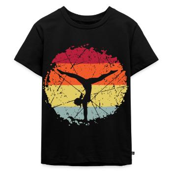 Sport Gymnastik - Kinder Premium Bio T-Shirt - Schwarz - Vorne - Mikhail (115cm)